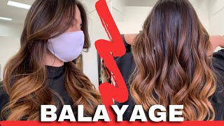 How to FREEHAND BALAYAGE for Dark Hair Whith FANOLA COLOR / STEP by STEP TECHNIQUE + Fast & Easy