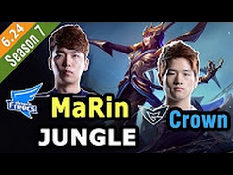 AFs MaRin vs Crown - Elise vs Gragas Jungle - Patch 6.24 KOREA Ranked