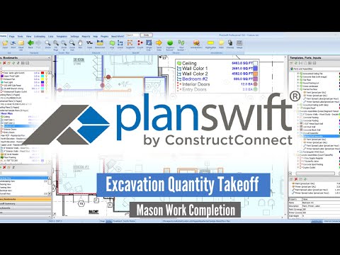 Excavation Quantity Takeoff Mason Work Completion in Planswift