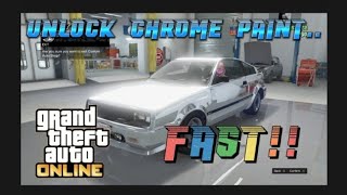 GTA How to Unlock Chrome Paintwork SUPER FAST!!