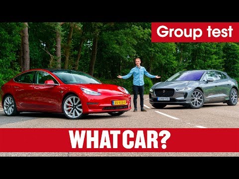 2019 Tesla Model 3 vs Jaguar I-Pace SUV review – which is best? Electric car showdown | What Car?