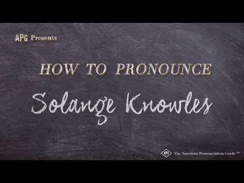 How to Pronounce Solange Knowles (Real Life Examples!)
