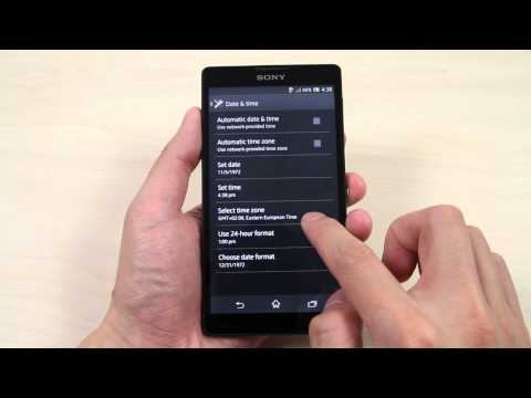 How to set the date and time on Sony Xperia ZL
