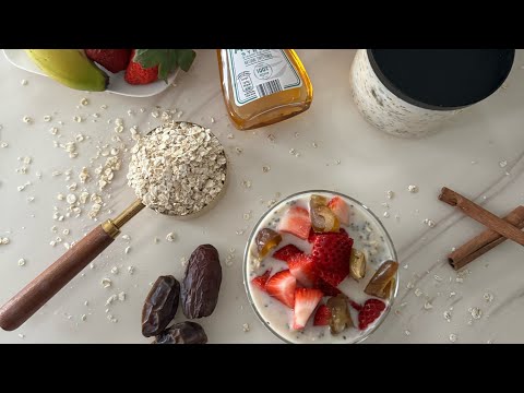 overnight oats/ prepmeals havermout met chiazaad en fruit. #powerfood | Shaïma’s Kookvideo’s