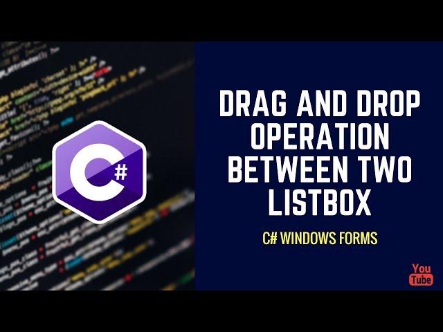 Drag And Drop Operation Between Two Listbox [C#]