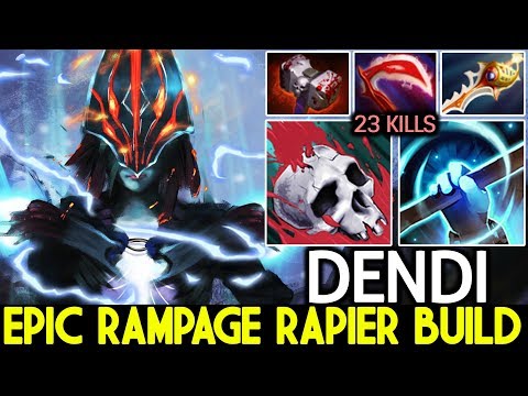 DENDI [Phantom Assassin] Epic Rampage Rapier Build Full Physical Damage 7.22 Dota 2