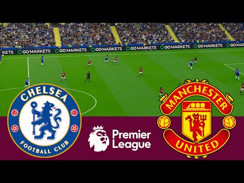 Chelsea vs Manchester United Premier League 23/24 Full Match - Video Game Simulation PES 2021