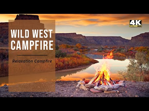 Cozy Campfire in the Wild West: A 10 Hour Relaxing Colorful 4K Visual Experience on the Green River