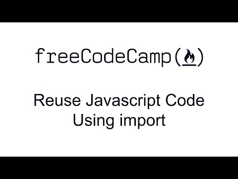 Reuse Javascript Code Using Import