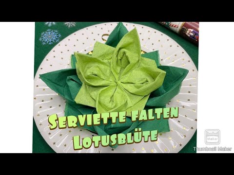 Servietten falten - Lotusblüte #01