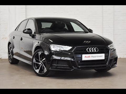 RJ19UYP AUDI A3 BLACK SALOON 35 TFSI BLACK EDITION