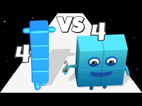 MERGE NUMBER CUBE RUN /vs LEVEL UP CUBES ✦ ASMR Gameplay Android iOS • NumberBlock Math Games