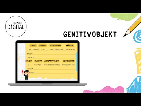 Genitive object simply explained (including worksheet)