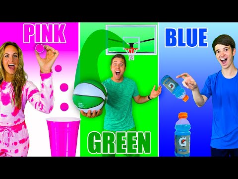 USING ONE COLOR ONLY TRICK SHOT CHALLENGE! Ft. Jenna Bandy