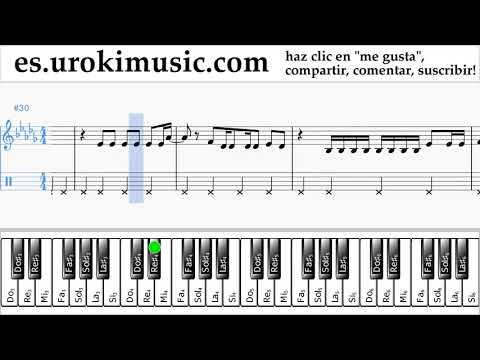 Como Tocar Piano (mano derecha) Ozuna - Dile Que Tu Me Quieres Tablatura Parte#2 um-i927