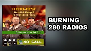 BURNING 280 RADIOS ALL OUT WAR HERO FEST CALL IN THE WALKING DEAD NO MAN&#39;S LAND