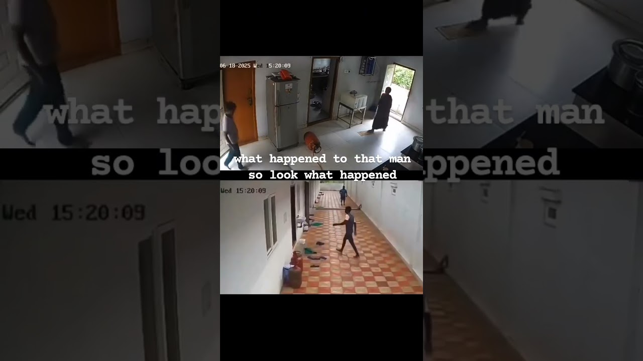 Gas-filled air ignites - LPG leak explosion caught on camera.