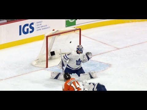 Giroux’s no-look between the legs pass sets up Flyers late goal against Maple Leafs