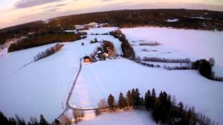 preview picture of video 'AR.Drone 2.0 tree hugging and sunset at 100m agl'