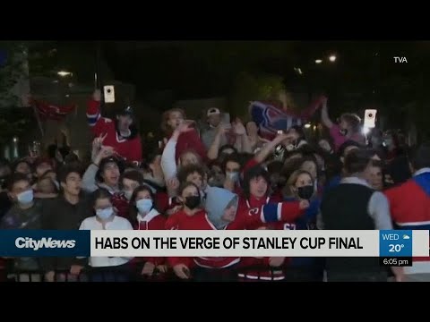 Habs fans celebrate as Montreal beats Vegas in game 5