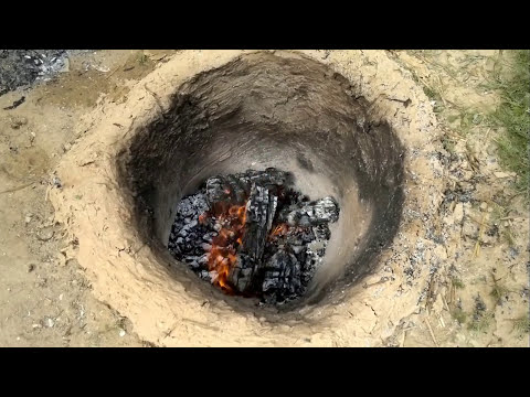 underground cooking pit -المهندس الفلسطيني خالد بشير. اطبخ طعامك في حفرة تحت الأرض