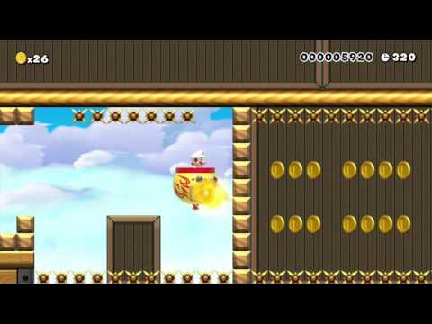 Super Mario Maker Levels: "Bowser Jr's Fiery Airship"