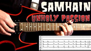 Samhain Unholy Passion Guitar Lesson / Guitar Tabs / Guitar Tutorial / Guitar Chords / Danzig Riffs