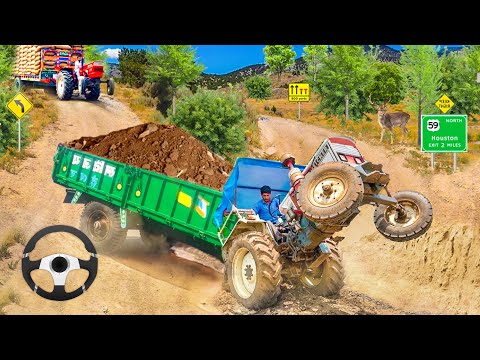 Real Cargo Tractor Trolley Farming Simulation Game - Impossible Heavy Tractor  - Android GamePlay