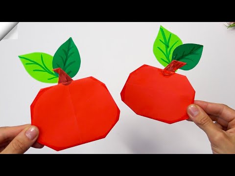 3d paper apple Easy paper crafts