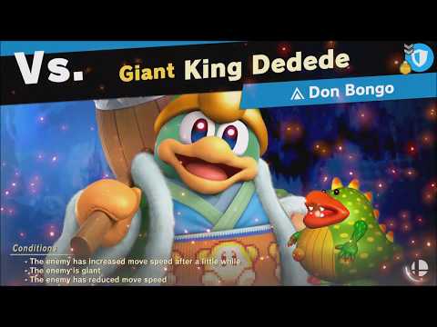 Super Smash Bros Ultimate vs Giant King Dedede (Unlocks: Don Bongo) World of Light - Adventure Mode