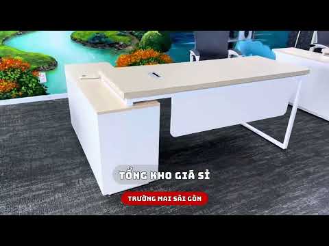 Bàn Giám Đốc Có Tủ Phụ Chân Sắt - BGĐ7