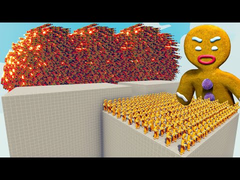 200x GINGERBREAD + 1x GIANT vs EVERY GOD - Totally Accurate Battle Simulator TABS