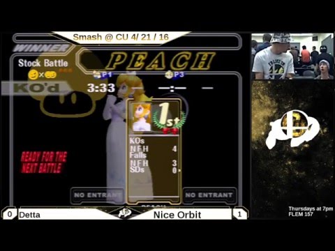 Smash @ CU Melee 4/21/16: Detta vs. Nice Orbit