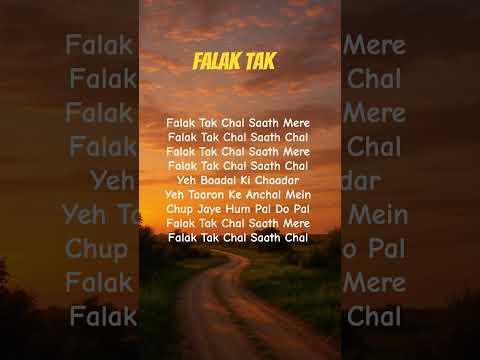 🎵 Falak Tak ~ Mahalakshmi Iyer & Udit Narayan 🎙️ (Try with your own voice!) 🎶✨ #falaktak #lyrics