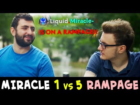 Miracle 1 vs 5 RAMPAGE — hard game vs GH