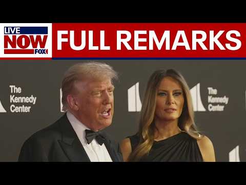 Video | President Trump talks LA anti-ICE protests, China trade deal, Iran &amp; more from Kennedy Center