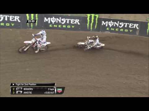 Dylan Ferrandis passes Max Anstie & Brian Bogers MXGP of Czech Republic MX2 Race 2 - 2016