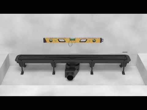 Черный трап для душа 90 см с декоративной решеткой Waterway Stream - фото 2 - id-p1692958588