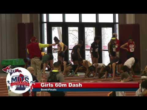 MITS 2017 Girls 60m Dash Semi-Finals Heat 2