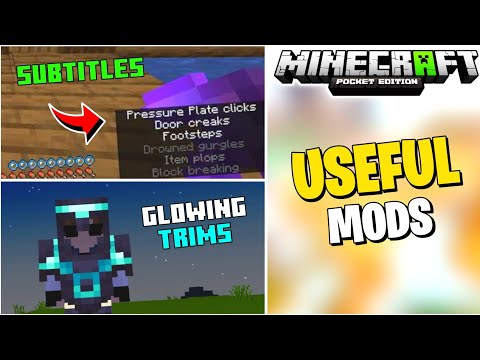 Top 5 Best Useful Mods For Minecraft Pocket Edition || Best Mods MCPE 1.20