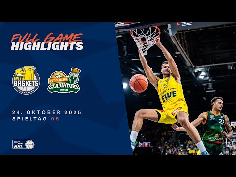 EWE Baskets Oldenburg vs. VET-CONCEPT Gladiators Trier - Full Game Highlights - Spieltag 5, 25/26