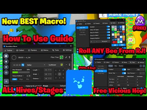 NEW BEST MACRO! How To Use Guide, New OP Features, ALL Hives/Stages, & More (Revolution Macro) (BSS)