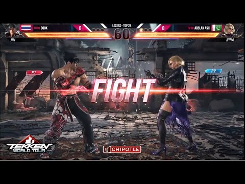Tekken World Tour 2024 | BOOK VS ARSLAN ASH | TOP 24 - LOSERS