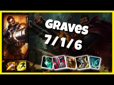 Graves vs Shyvana IMMORTAL SHIELDBOW NA Challenger JUNGLE (7/1/6) - v10.24