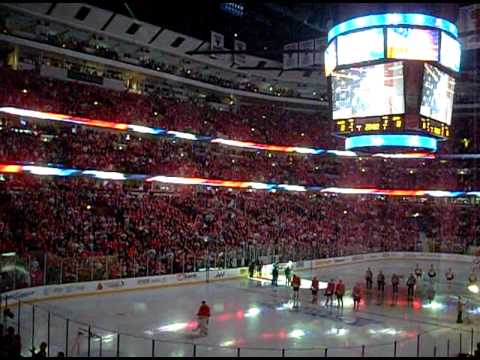 Blackhawks 2009 Game 2 Quarterfinal National Anthem