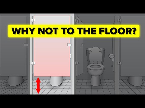 Why public bathroom doors don’t go to the floor