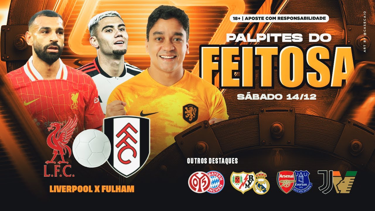 PALPITES DE FUTEBOL DIA 14/12/2024 + BILHETE FEITO