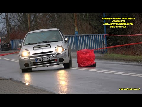 ARKADIUSZ ABRAM /  ANNA MROZEK - RENAULT CLIO - Super Sprint BARBÓRKA BIECKA Biecz 15-12-2024