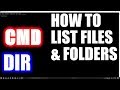 HOW TO LIST FILES AND FOLDERS (DIR) IN CMD