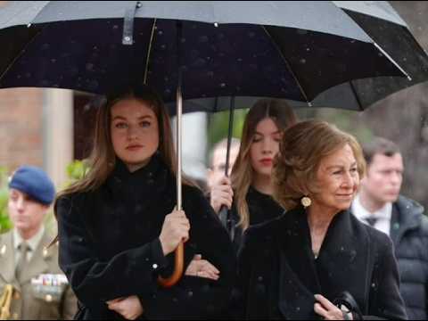 Royal Farewell: Princess Leonor and Infanta Sofia at Their Great-Aunt’s (Princess Irene) Funeral.p